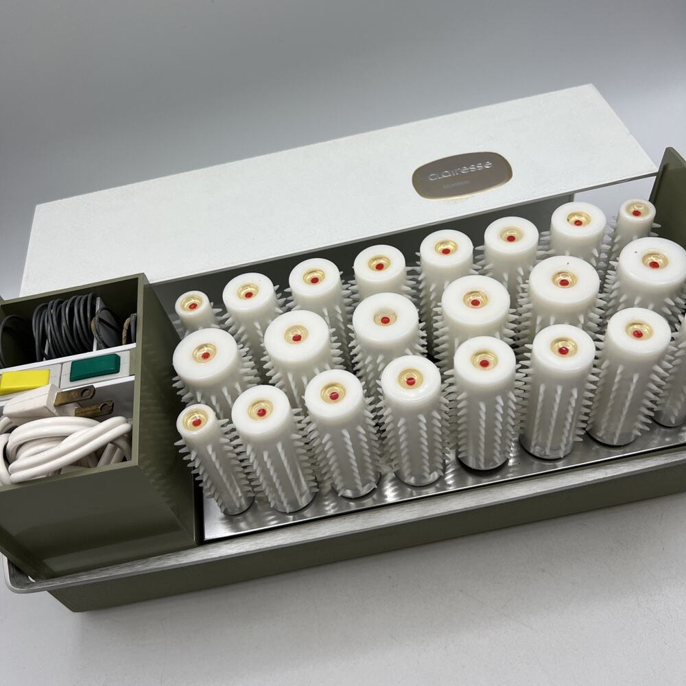 Clairol Clairesse FT-1 Instant Rollers Curlers Travel Clips Cord Storage TESTED